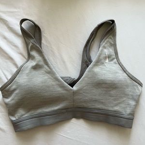 Nike Dri-FIT light gray sports bra